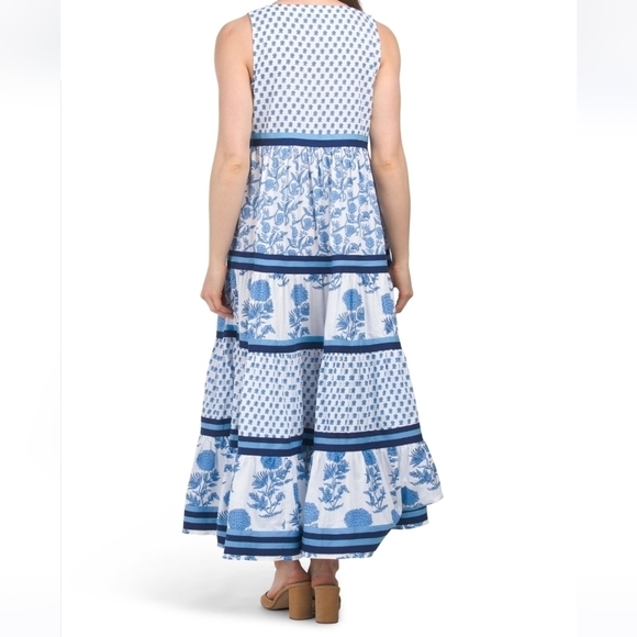 CHELSEA  & Theodore Sleeveless Tiered Maxi Dress - Picture 4 of 17